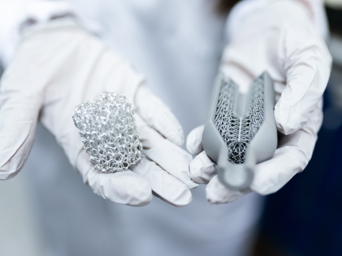 Chemical engineer holding materials